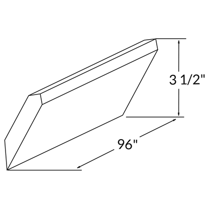 Crown Molding MCROWN-S Alpina White LessCare 3.5 in. height 96 in. depth