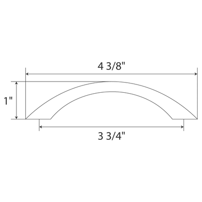 4.375"W Brushed Nickel Door/Drawer Pull P-1