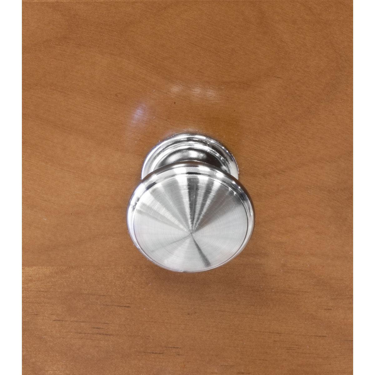 1.125"W Brushed Nickel Knob Door/Drawer Pull P-10