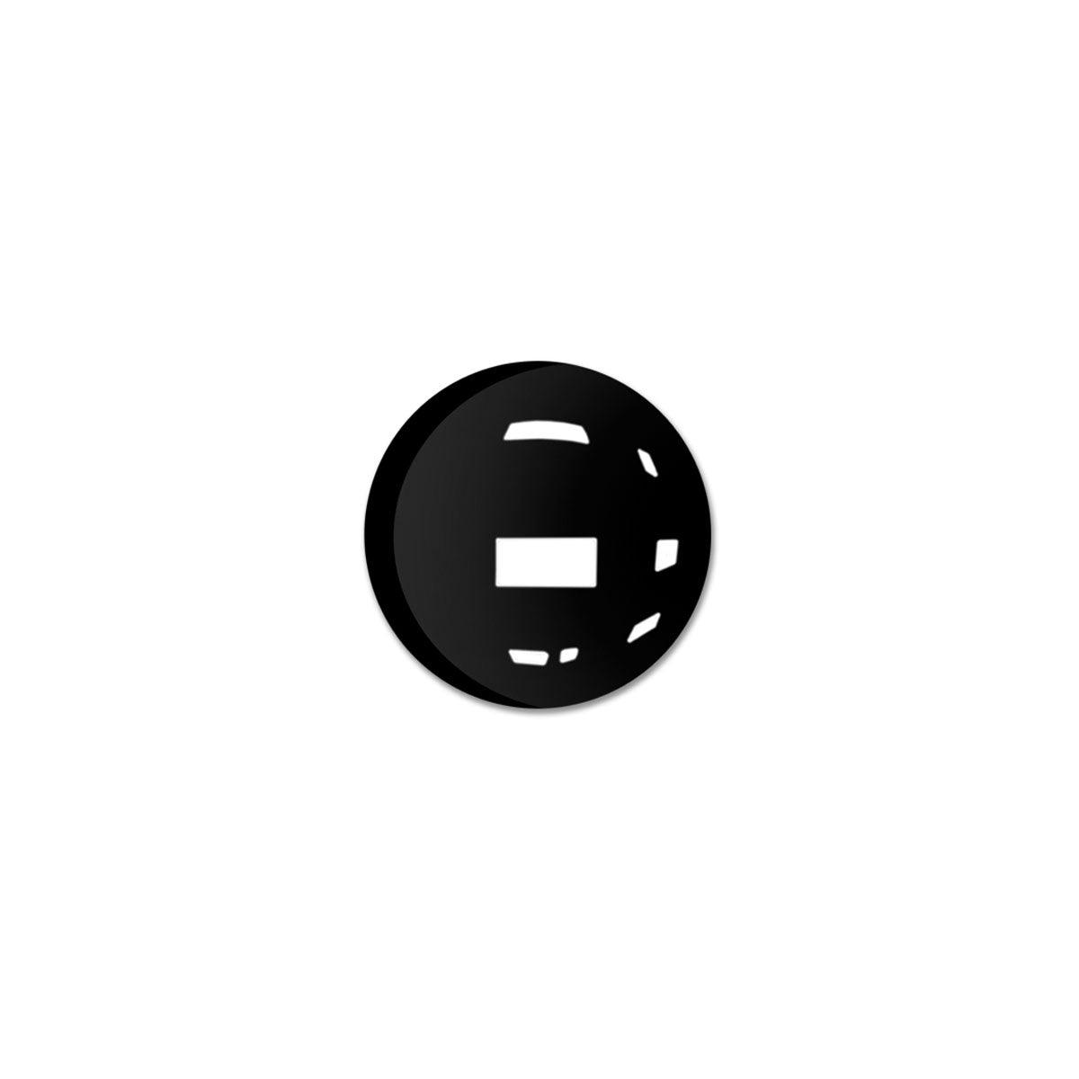 1.25"W Black Gloss Knob Door/Drawer Pull P-13