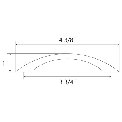 4.375"W Brushed Nickel Door/Drawer Pull P-2