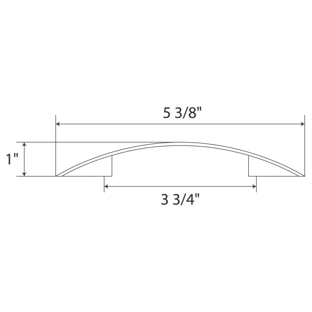 5.375"W Brushed Nickel Door/Drawer Pull P-3