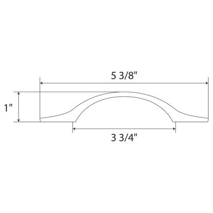 5.375"W Brushed Nickel Door/Drawer Pull P-4