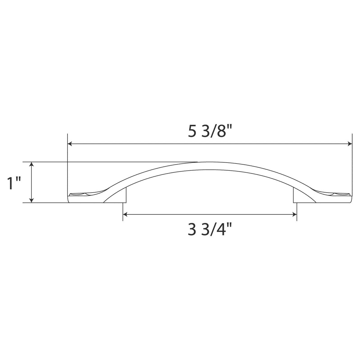 5.375"W Brushed Nickel Door/Drawer Pull P-5