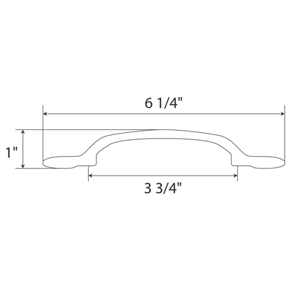 6.25"W Brushed Nickel Door/Drawer Pull P-6