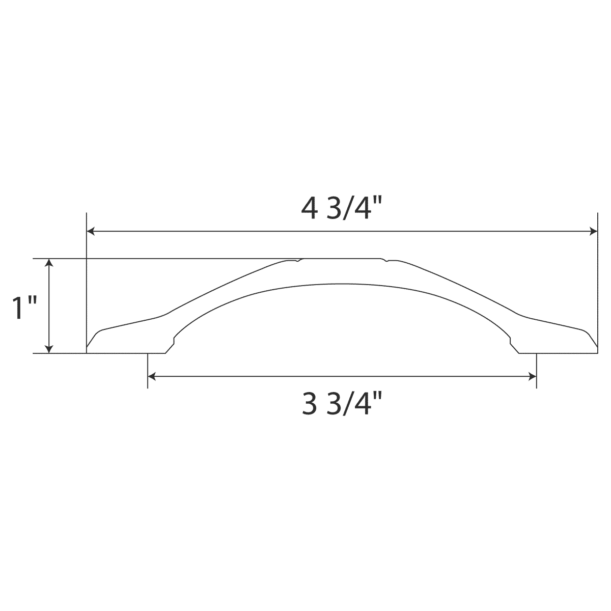 4.75"W Brushed Nickel Door/Drawer Pull P-7