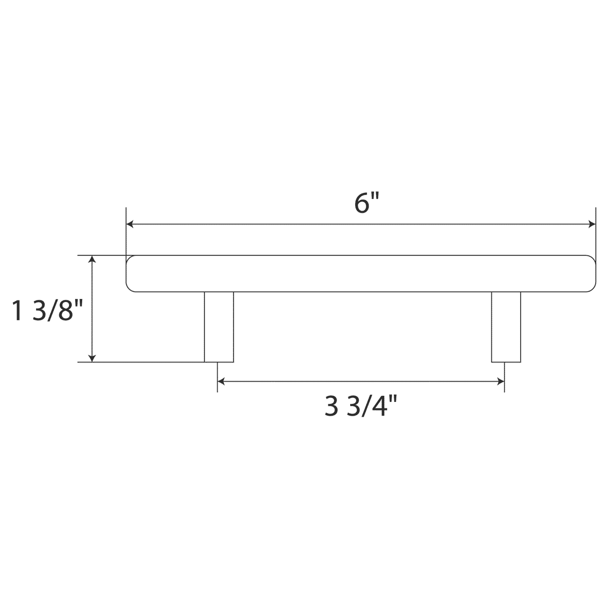 6"W Brushed Nickel Bar Door/Drawer Pull P-8