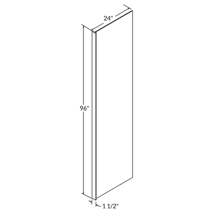 End Panel Molding PREPRP1.596 Milan Pearl LessCare 0.5 in. width 96 in. height 24 in. depth