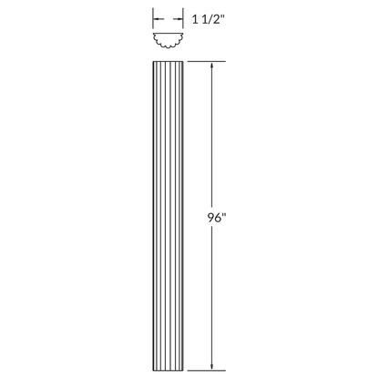 Split Turning Molding REED96 Newport LessCare 0.5 in. width 96 in. depth