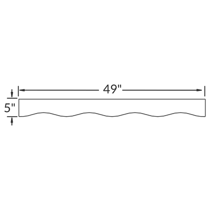 Scalloped Valance Molding V549SC Newport LessCare 5 in. height 49 in. depth