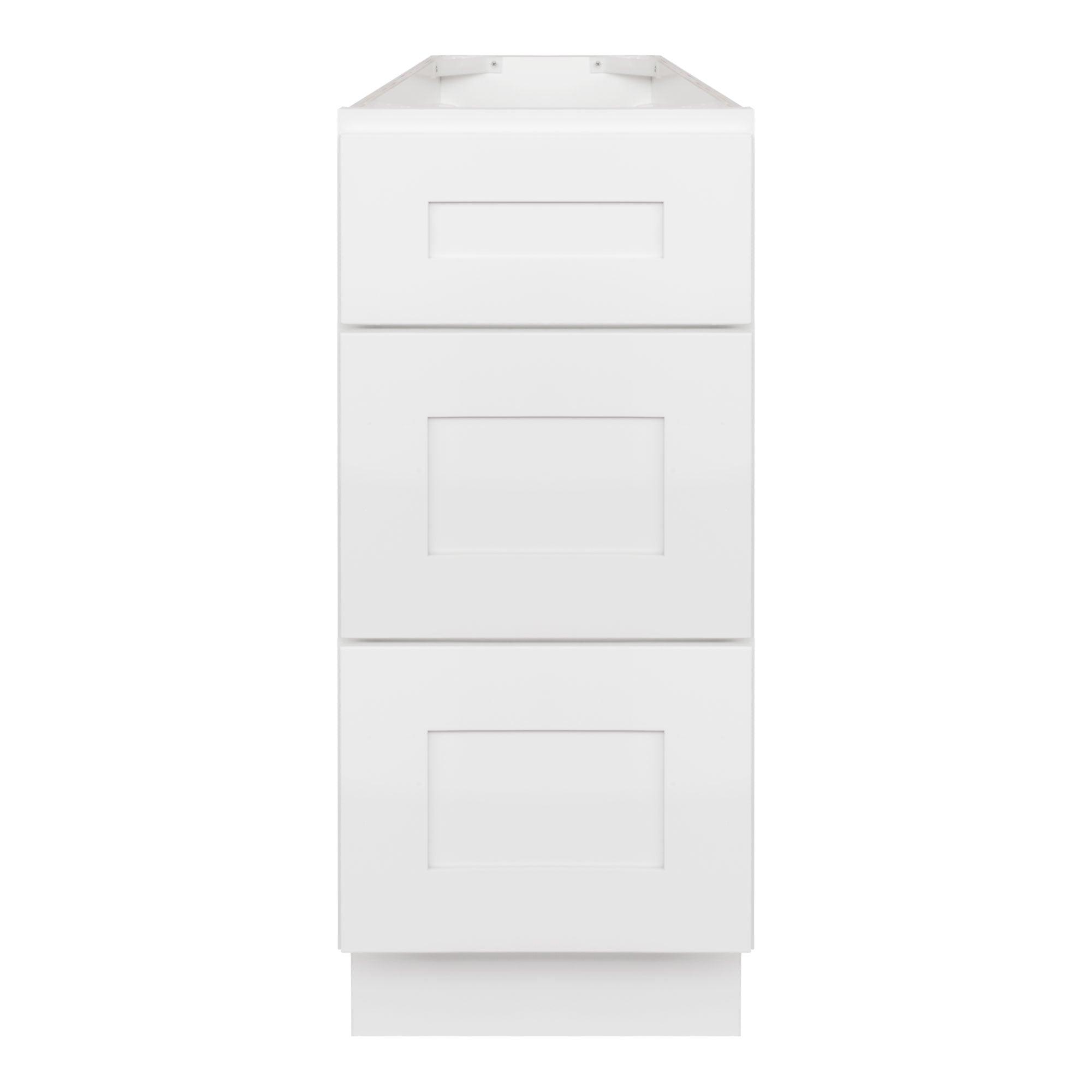 Vanity Drawer Base Cabinet VDB1221345 Alpina White LessCare 12 in. width 34.5 in. height 21 in. depth