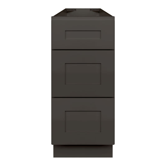 12 W x 21 D x 34.5 H Vanity Drawer Base Cabinet - Avalon Charcoal