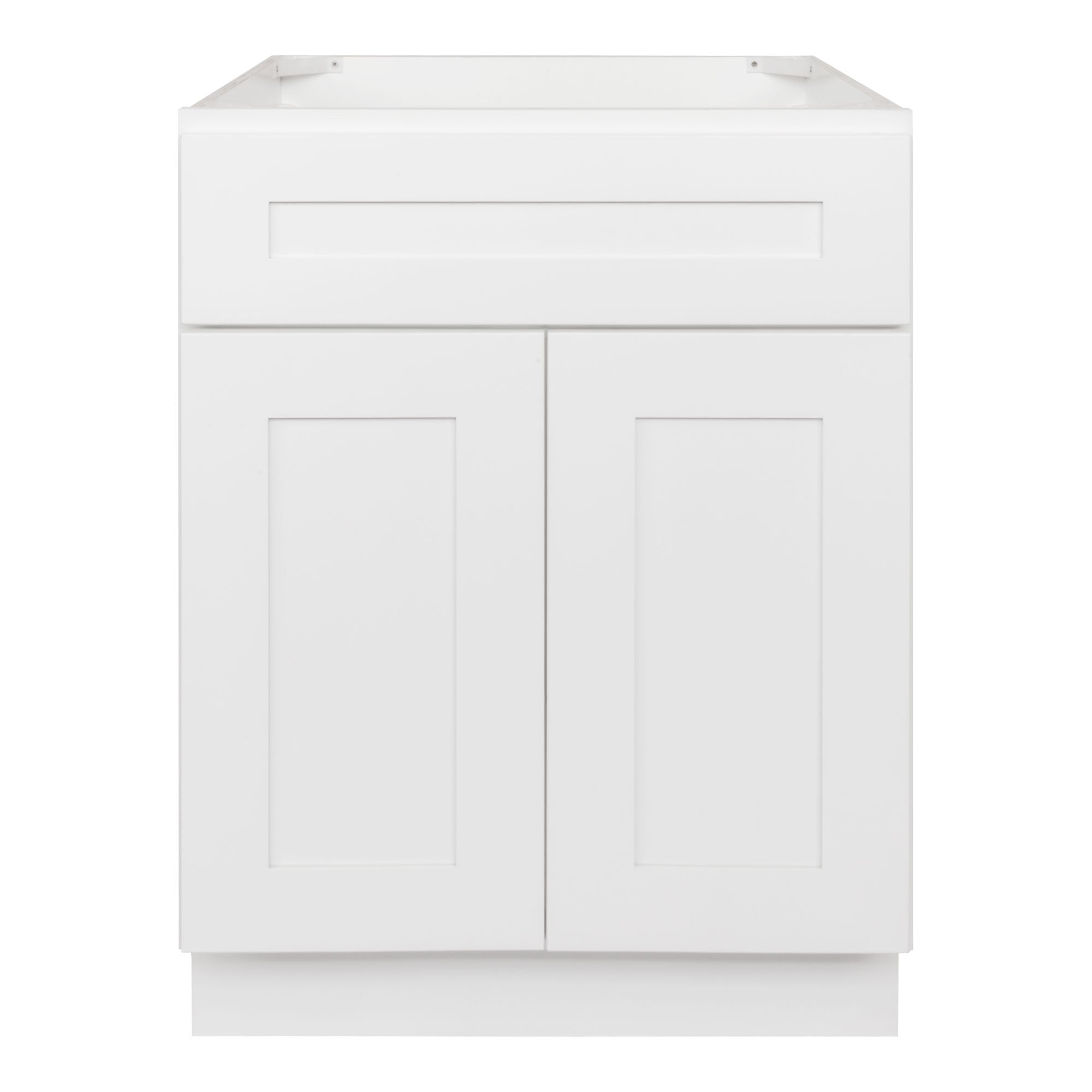 24 W x 21 D x 34.5 H Vanity Sink Base White Shaker Cabinet