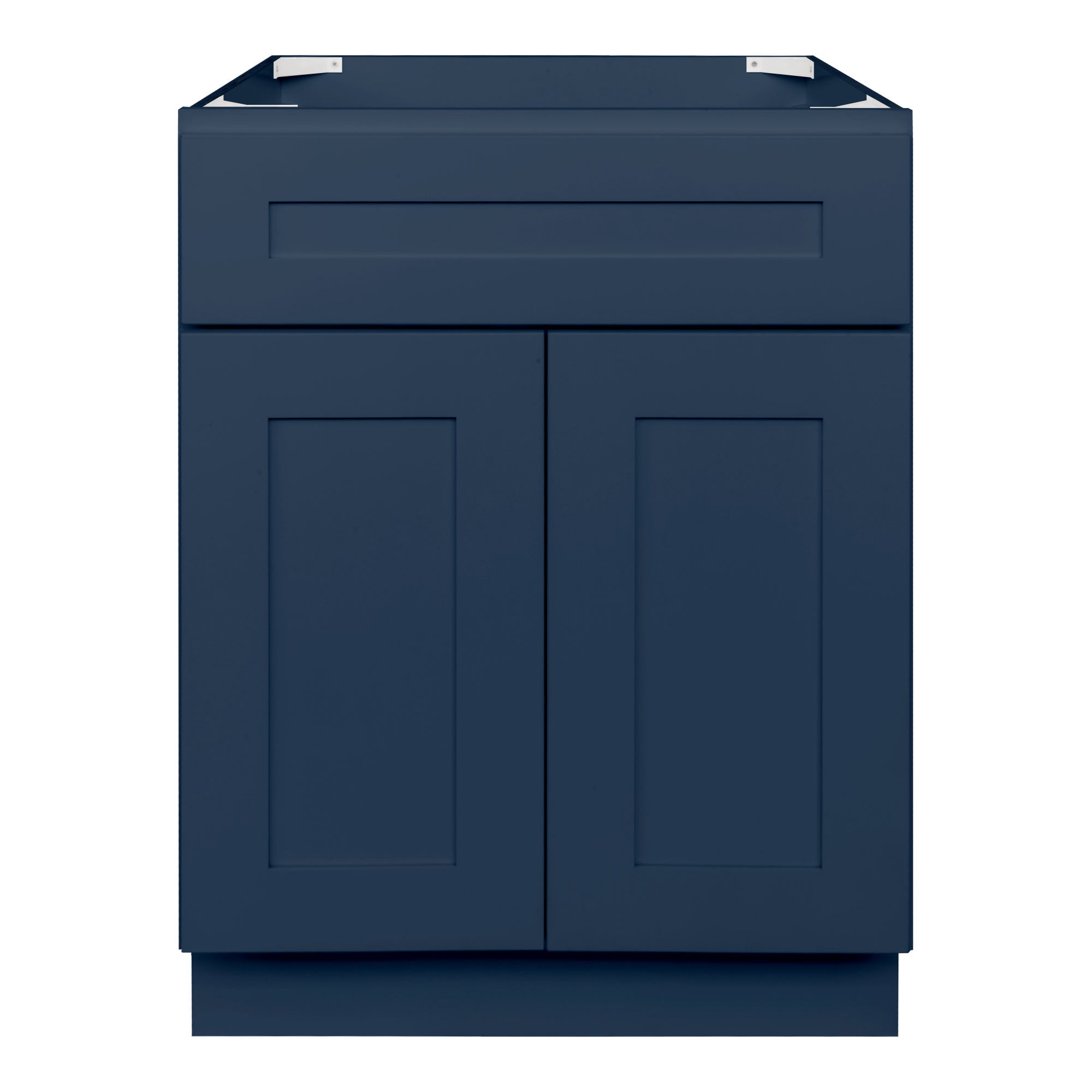 24 W x 21 D x 34.5 H Vanity Sink Base Blue Shaker Cabinet