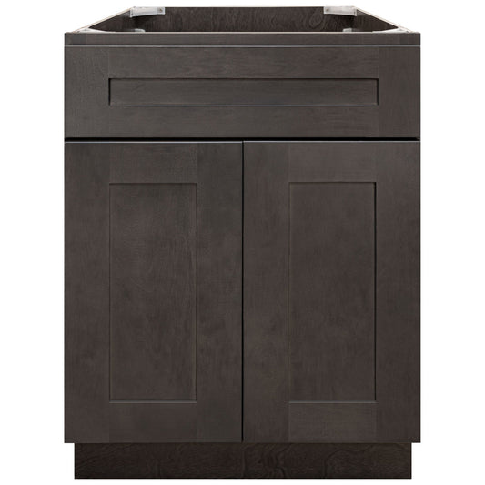 Vanity Sink Base Cabinet 24 Inch Wide x 21 Inch Deep x 34 1/2 Inch High Dover Gray Series