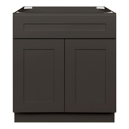 30 W x 21 D x 34.5 H Vanity Sink Base Cabinet - Avalon Charcoal