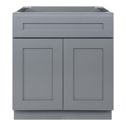 30 W x 21 D x 34.5 H Vanity Sink Base Cabinet - Colonial Gray