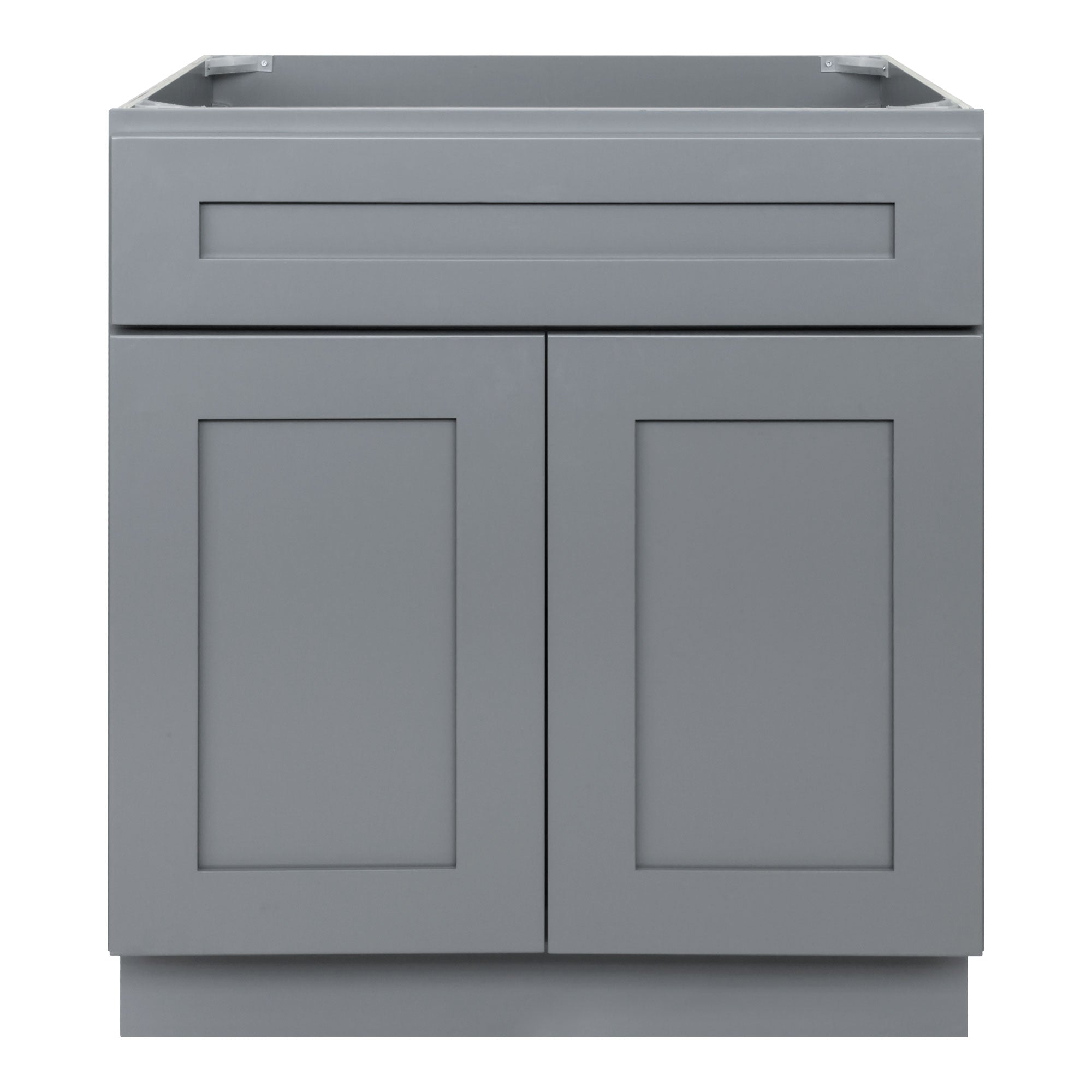 30 W x 21 D x 34.5 H Vanity Sink Base Gray Shaker Cabinet