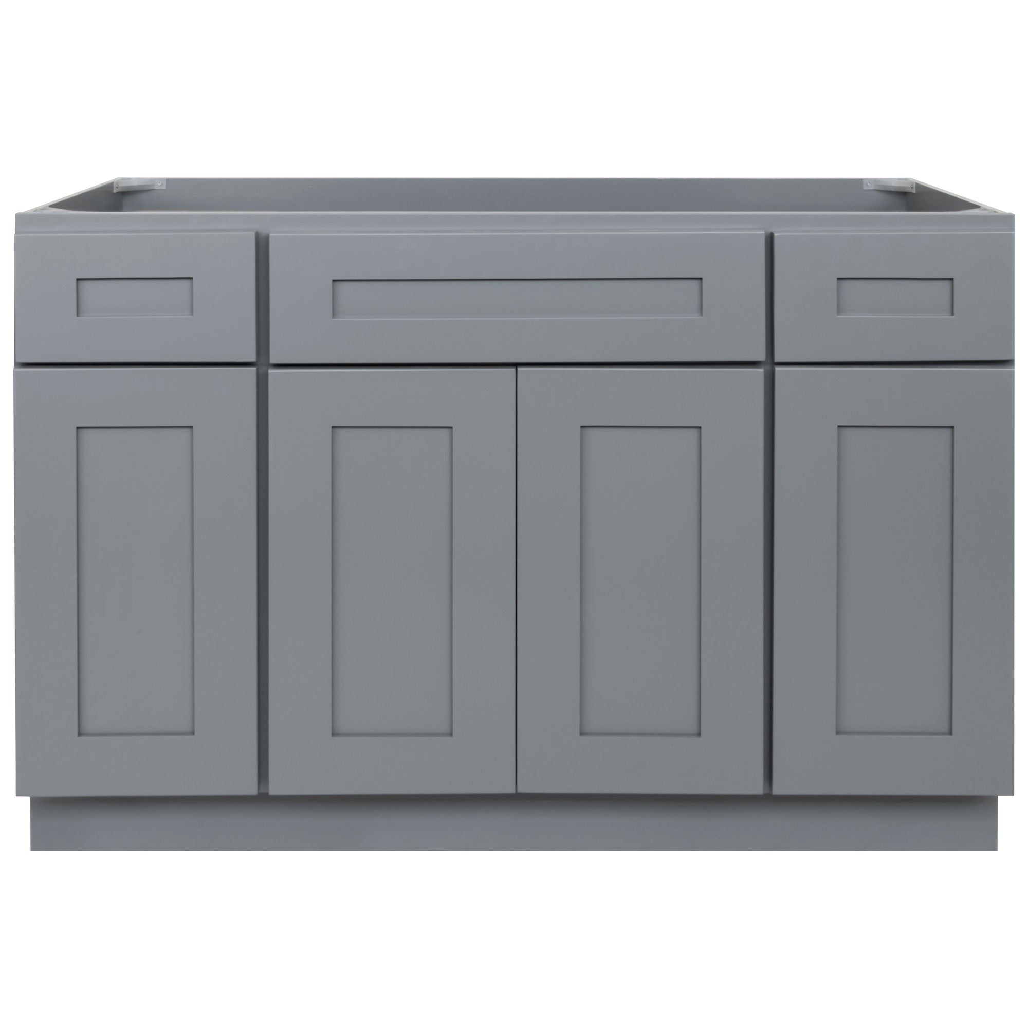 48 W x 21 D x 34.5 H Vanity Sink Base Gray Shaker Cabinet