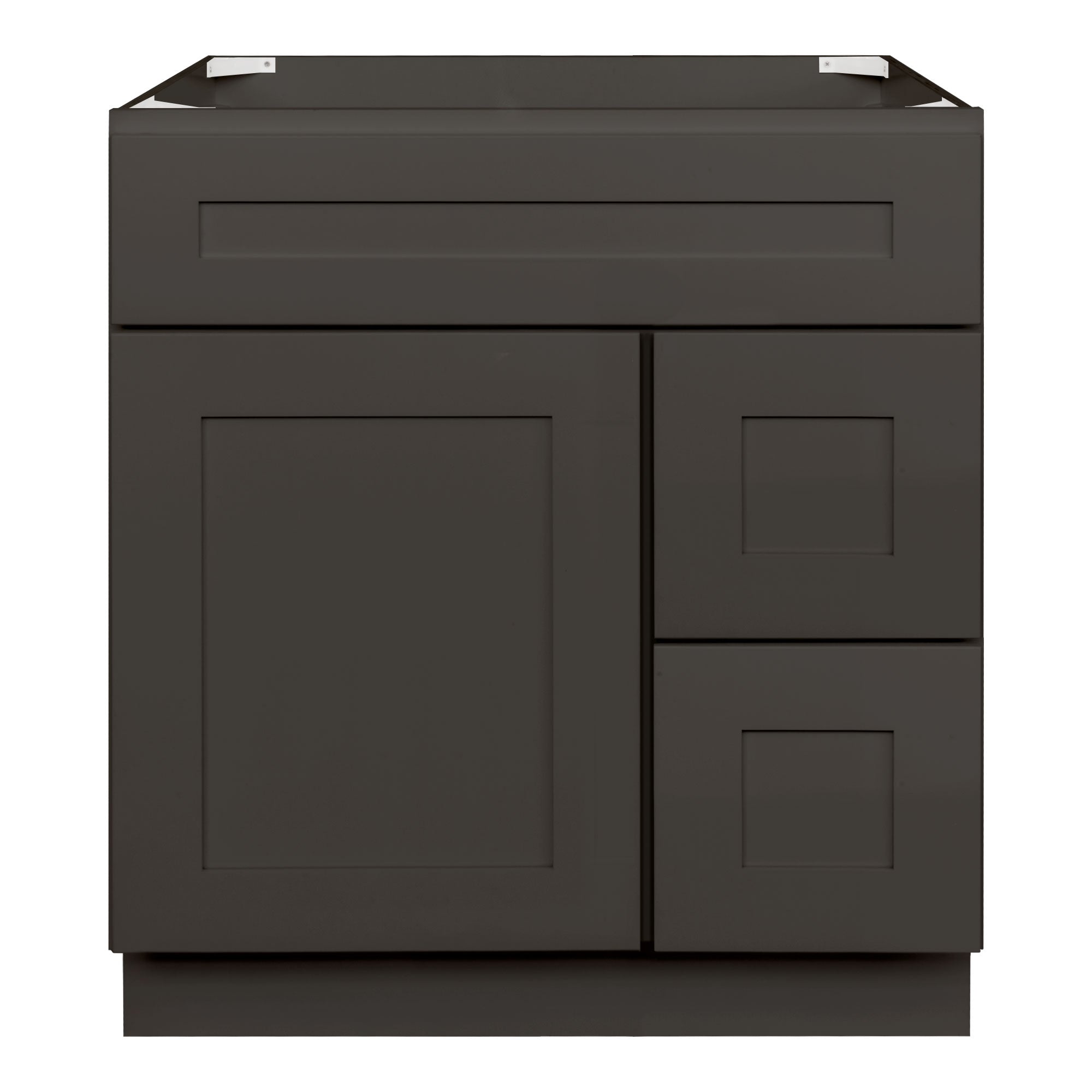 30 W x 21 D x 34.5 H Vanity Sink Base Cabinet With Right Side Drawers - Avalon Charcoal