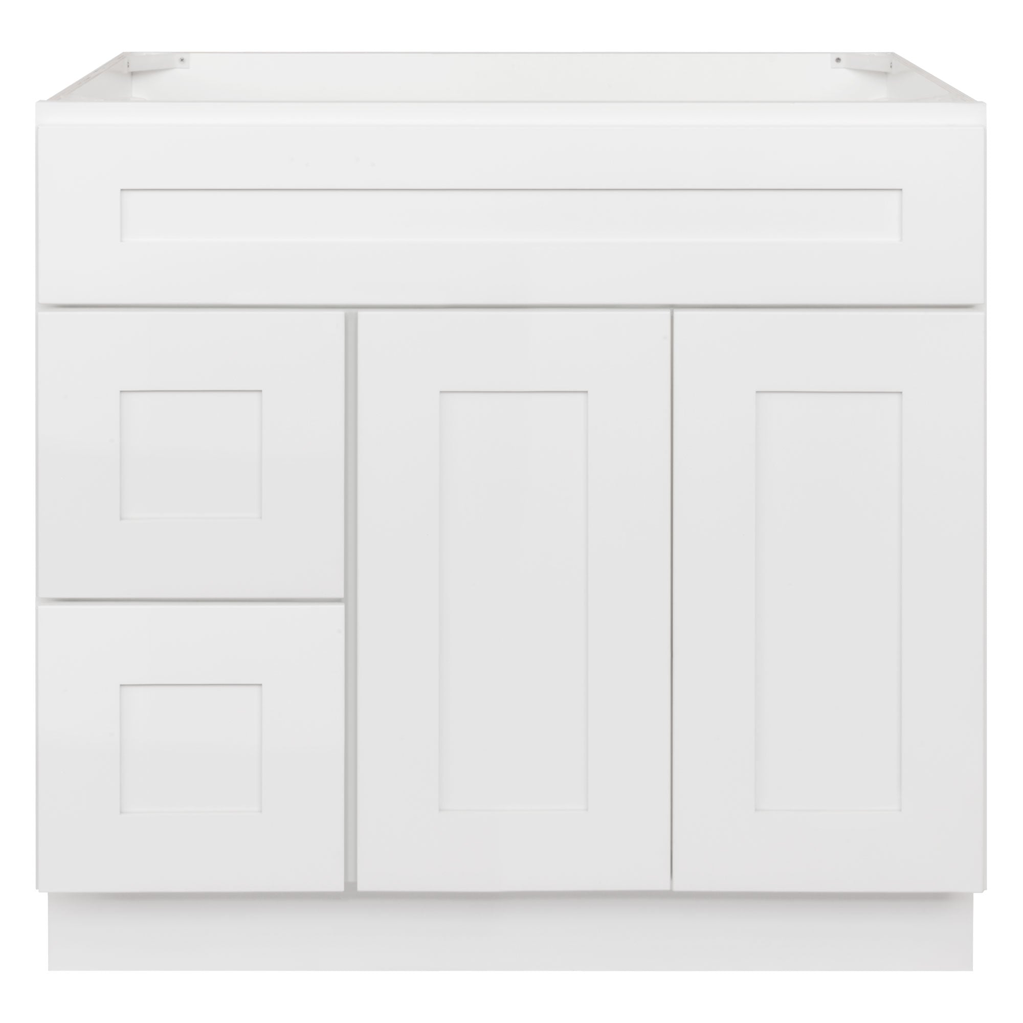 36 W x 21 D x 34.5 H Vanity Sink Base Cabinet - Alpina White