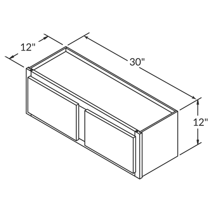 Wall Kitchen Cabinet W3012 Newport LessCare 30 in. width 12 in. height 12 in. depth
