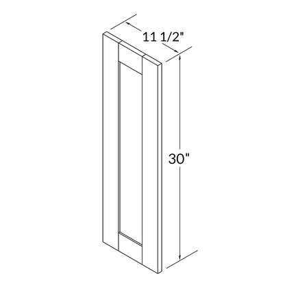 12"W x 30"H wall decorative door Alpina White