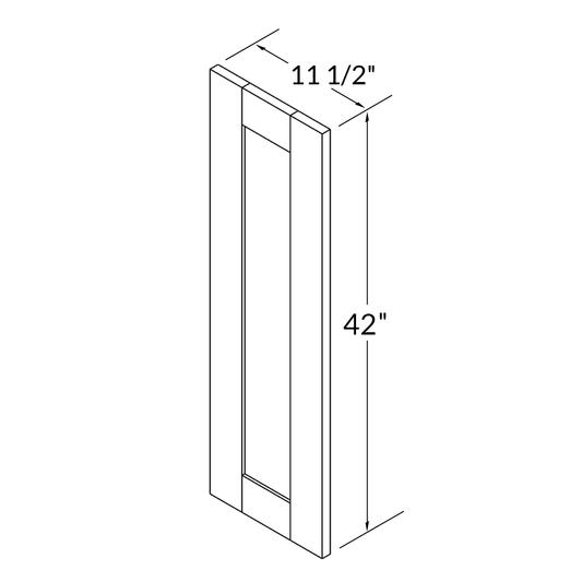 12"W x 42"H wall decorative door Alpina White