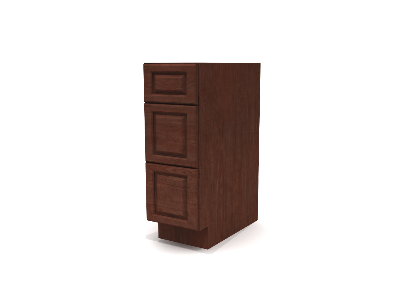 Drawer Base 12" Wide Cherry Raised Panel Cabinet