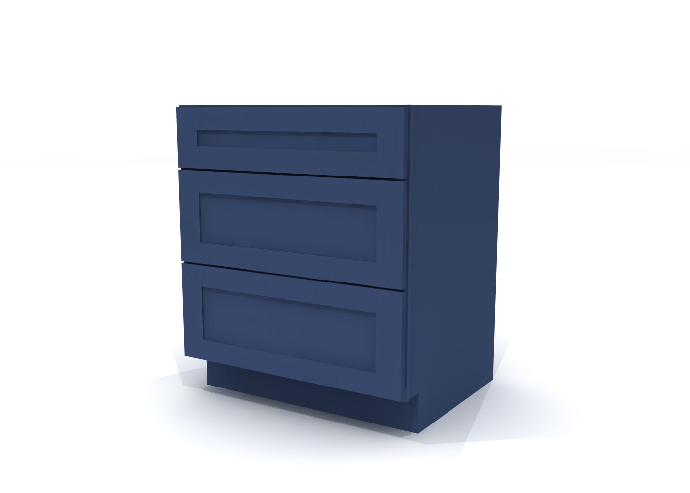 Drawer Base 30" Wide Blue Shaker Cabinet