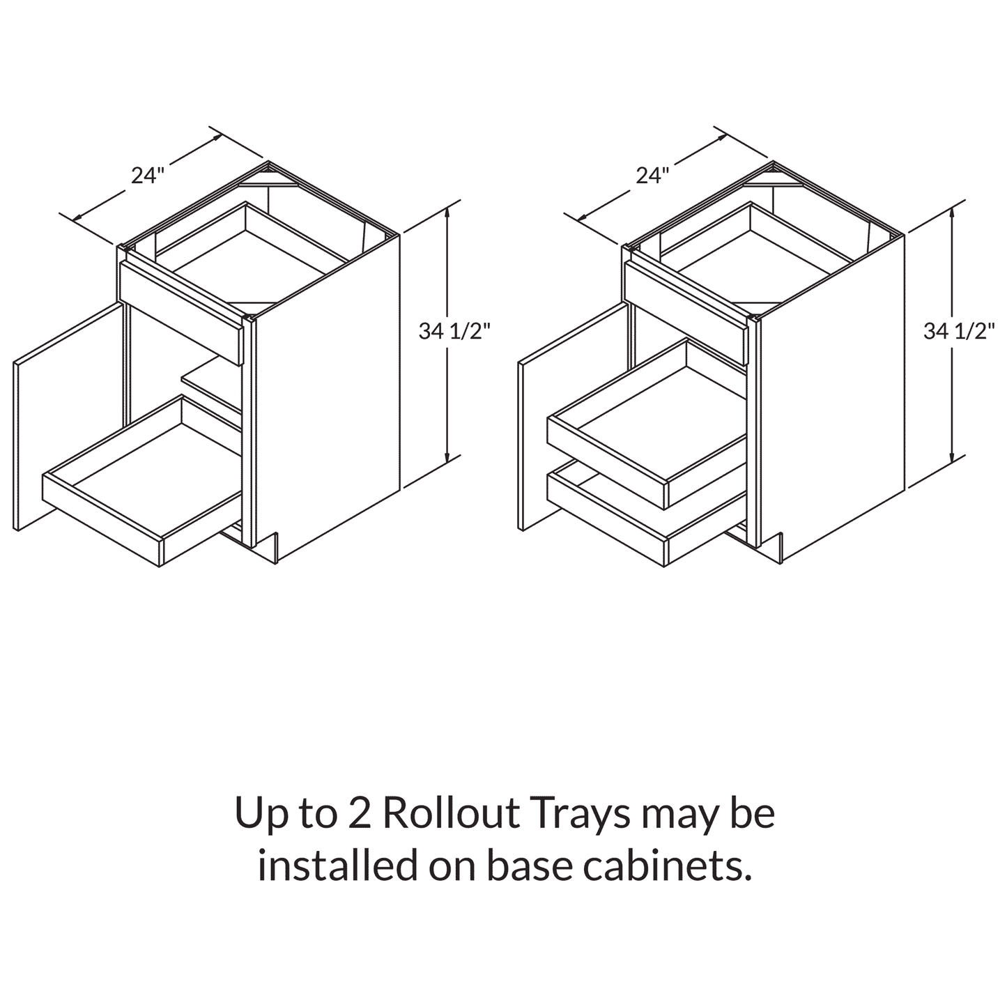 21"W Rollout Cabinetry Drawer Upgrade