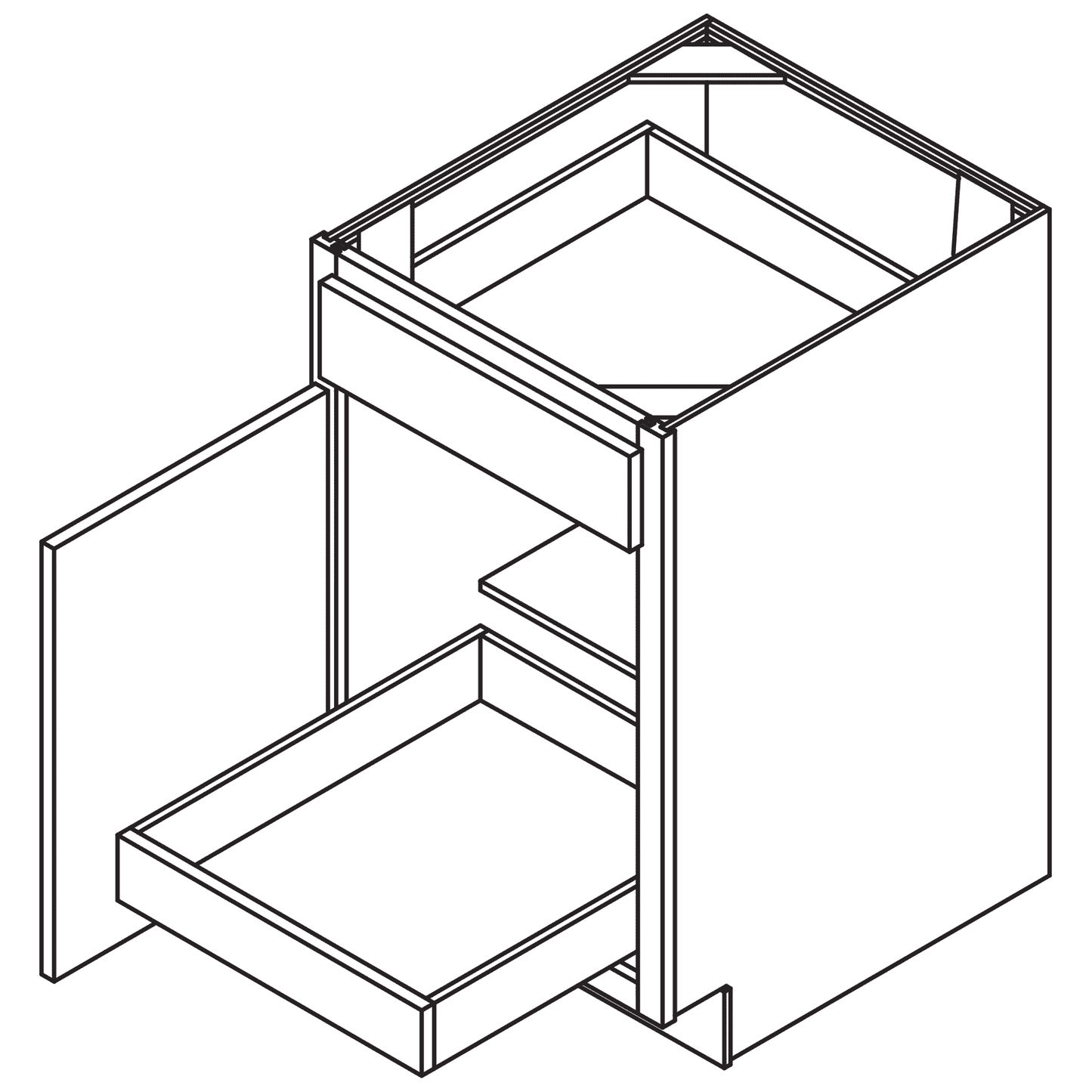 21"W Rollout Cabinetry Drawer Upgrade