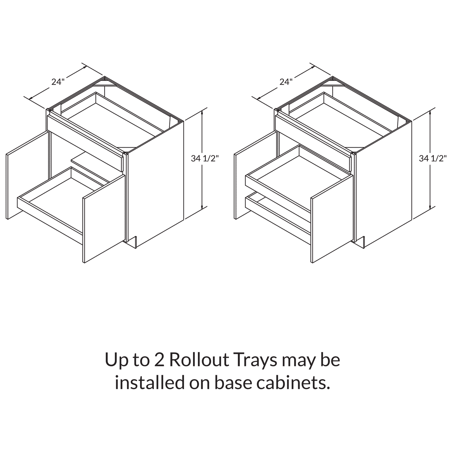 30"W Rollout Cabinetry Drawer Upgrade